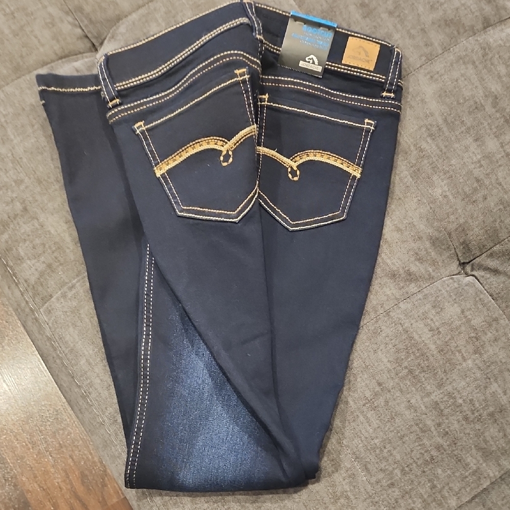 Jordache Kids Navy Jeggings with Gold Stitching